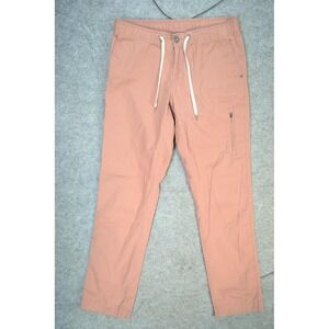 Vuori Pants Mens Medium‎ Pink Ripstop Drawstring Organic Cotton Casual Joggers